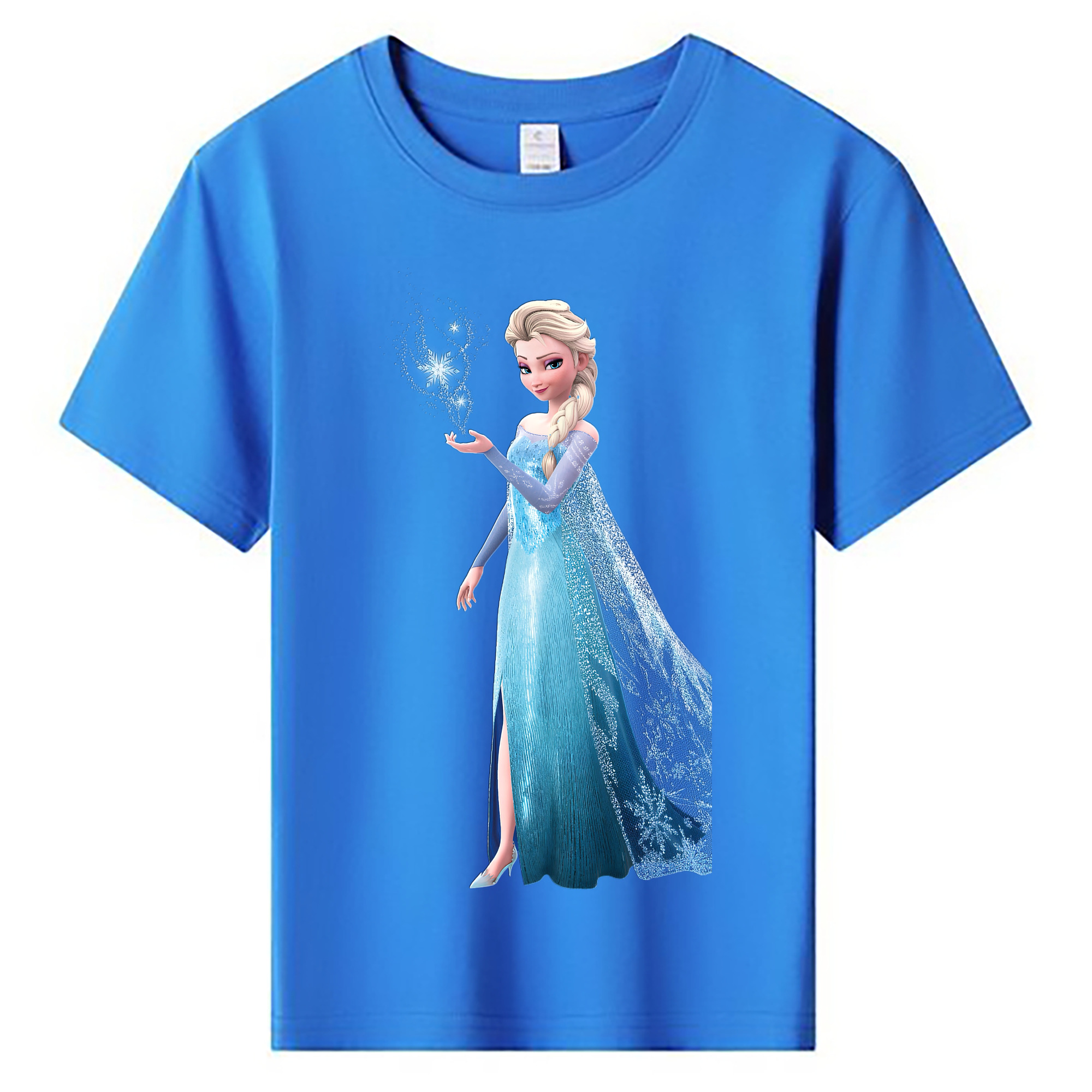 （画像用） アナと雪の女王 アンナ エルサ Frozen Anna Elsa 綿100％キッズTシャツ（フロントプリント）